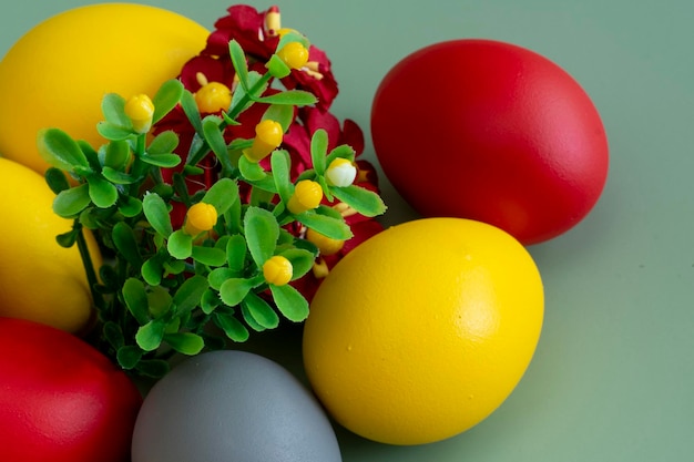 Colorful eggs symbolize easter Easter minimal concept