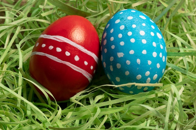 Colorful eggs symbolizing Easter