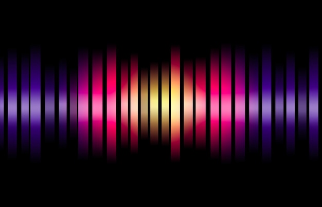 colorful equalizer Sound wave on dark background