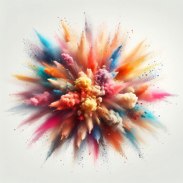 Photo a colorful explosion of colors is shown with a multicolored background