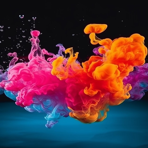 A colorful explosion of paint is shown in this image.