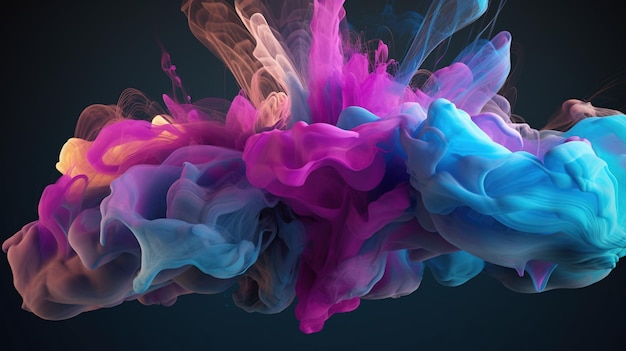 A colorful explosion of paint is shown in this image.