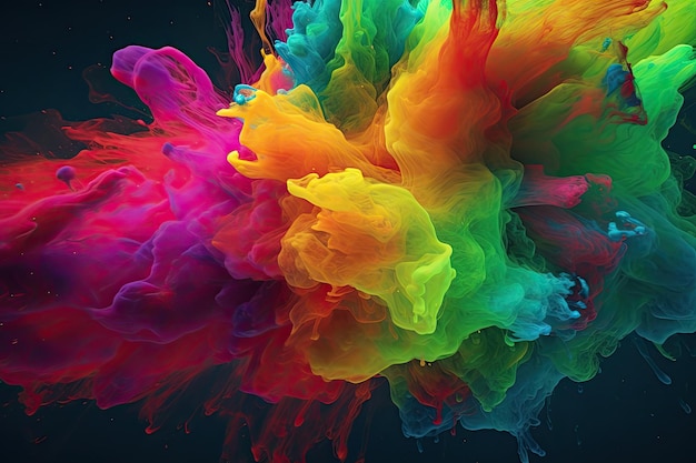 A colorful explosion of paint is shown in this image.