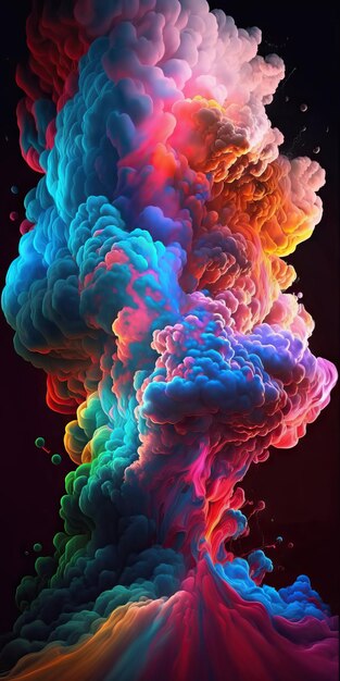 A colorful explosion of paint.