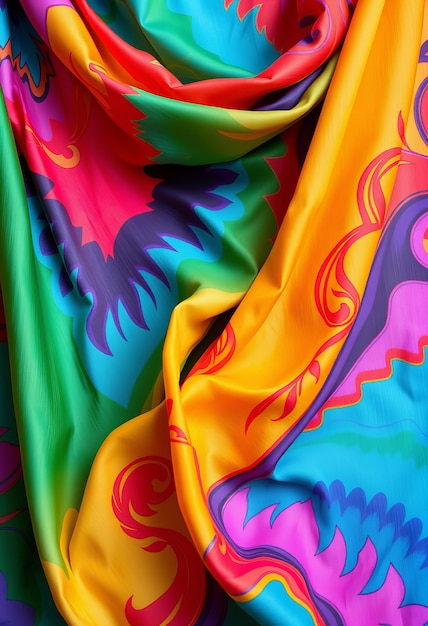 colorful fabric with the colors of the rainbow