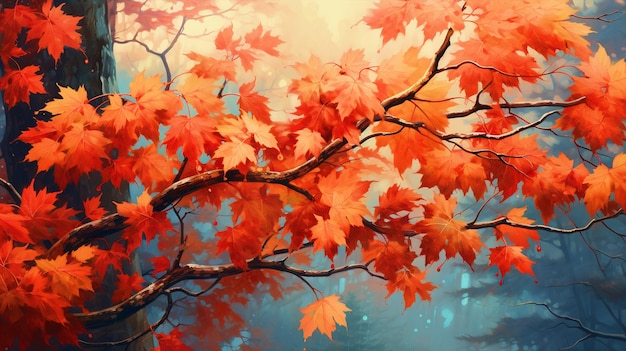 Colorful fall leaves wallpaper