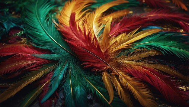 Photo colorful feather background