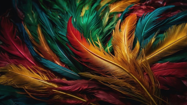 Photo colorful feather background