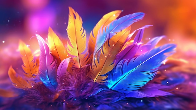 A colorful feather wallpaper