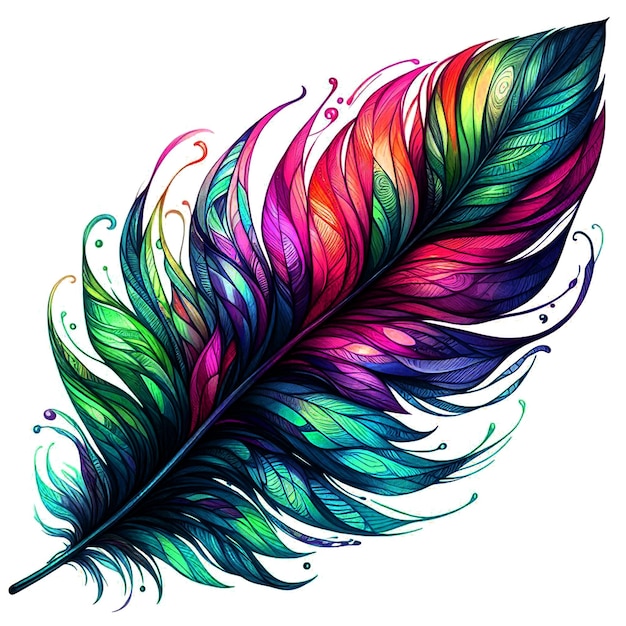 Photo a colorful feather