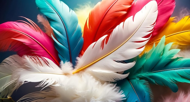 Colorful Feathers Arrangement