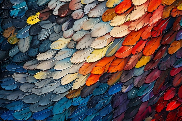 Colorful Feathers Texture