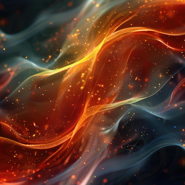 a colorful fire background with a red and orange swirl of fire