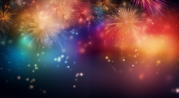 colorful fireworks background