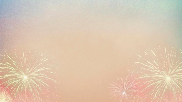 A colorful fireworks display with a pink background