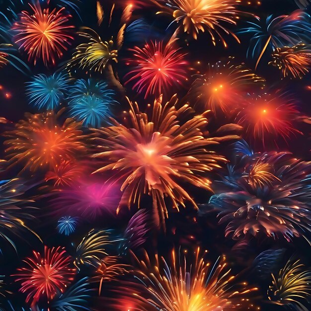 Colorful fireworks in isolated background