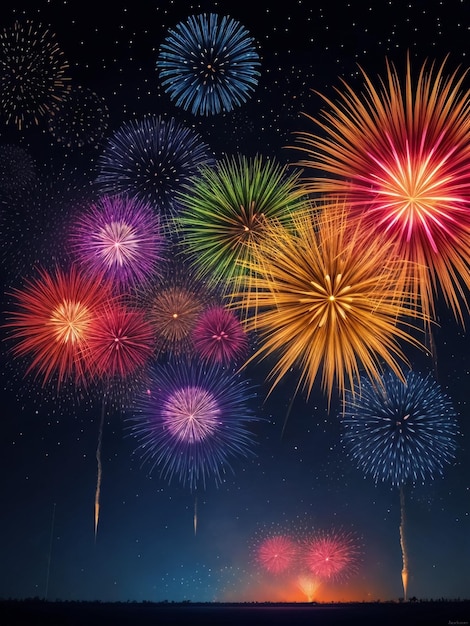 Colorful fireworks