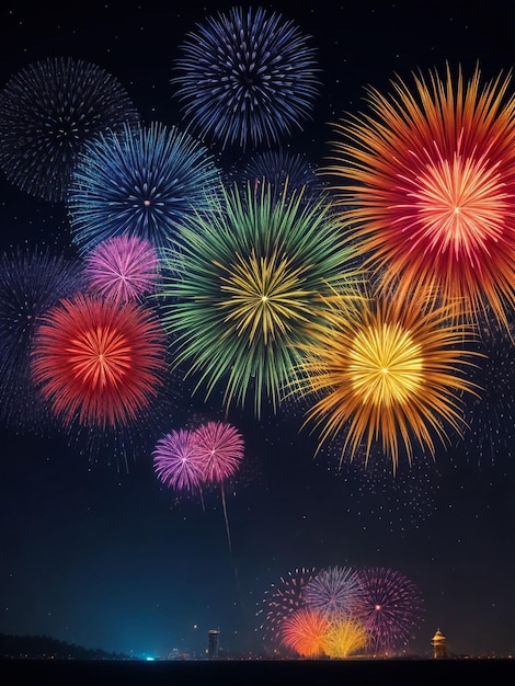 Colorful fireworks