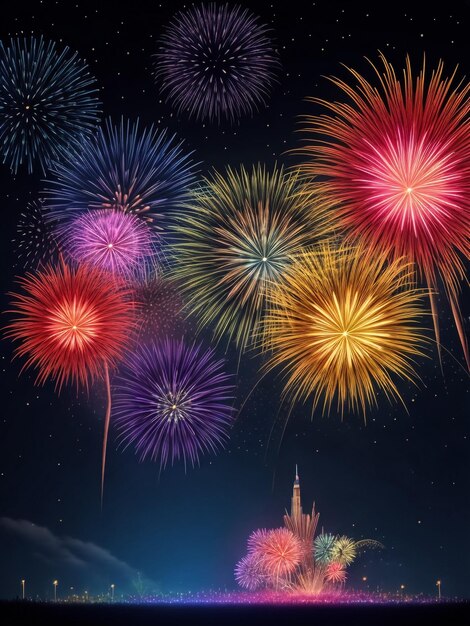 Colorful fireworks