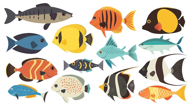 Photo colorful fish illustration