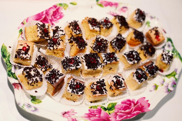 Colorful flat lay photo wedding ceremony, traditional food from java Indonesia