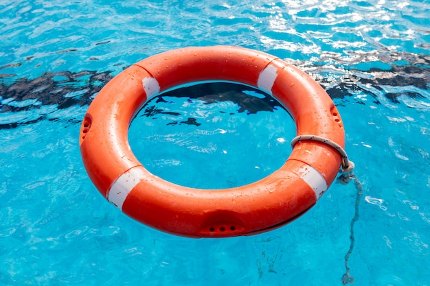 Colorful floats on a pool  