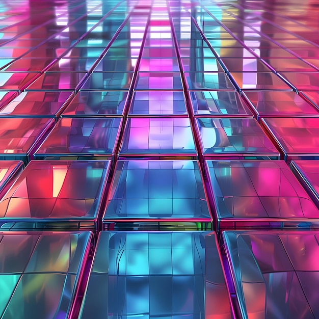 a colorful floor with a colorful glass mosaic pattern