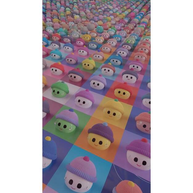 Photo a colorful floor with a colorful pattern of the colorful character