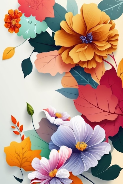 A colorful floral background with a floral background.