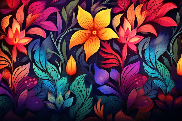 Colorful floral background