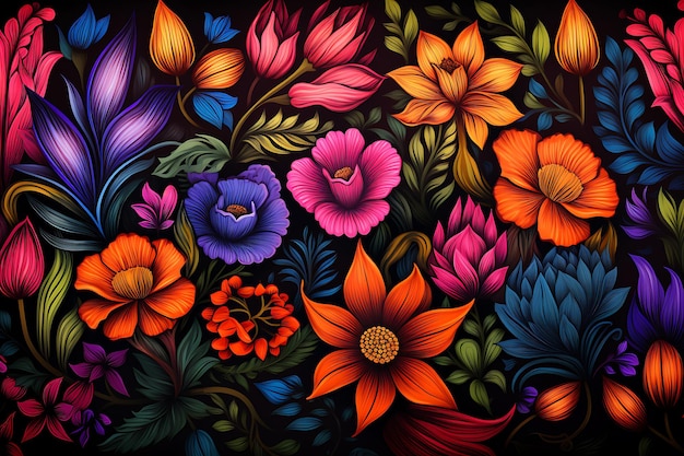 Colorful floral background