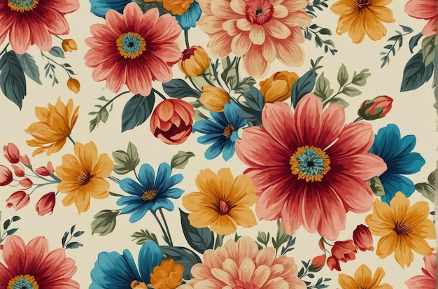 Colorful Floral Border Design