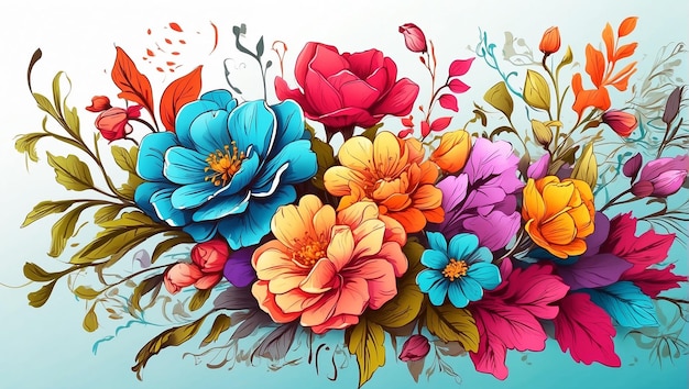 Colorful Floral Illustration for World Compliment Day