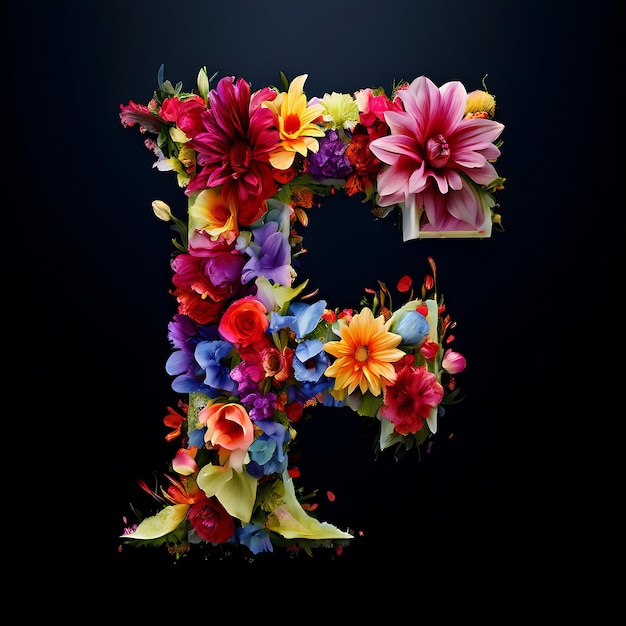 a colorful flower arrangement with a box of flowers in the middle