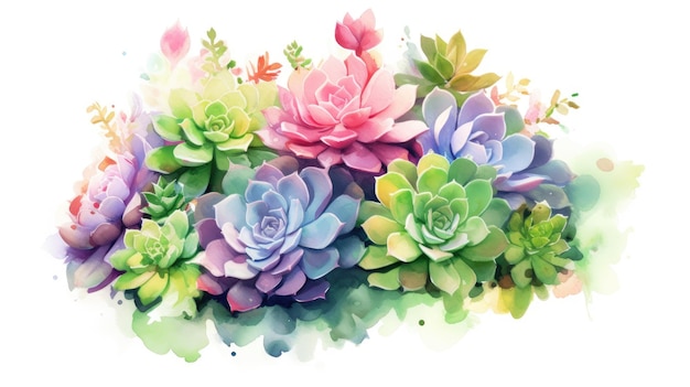 A colorful flower arrangement with a pink and blue flower.