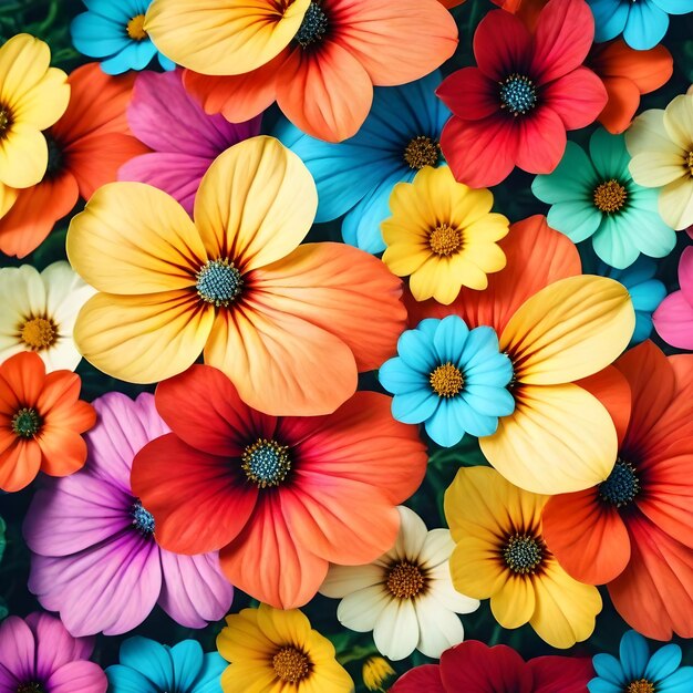 Photo a colorful flower background