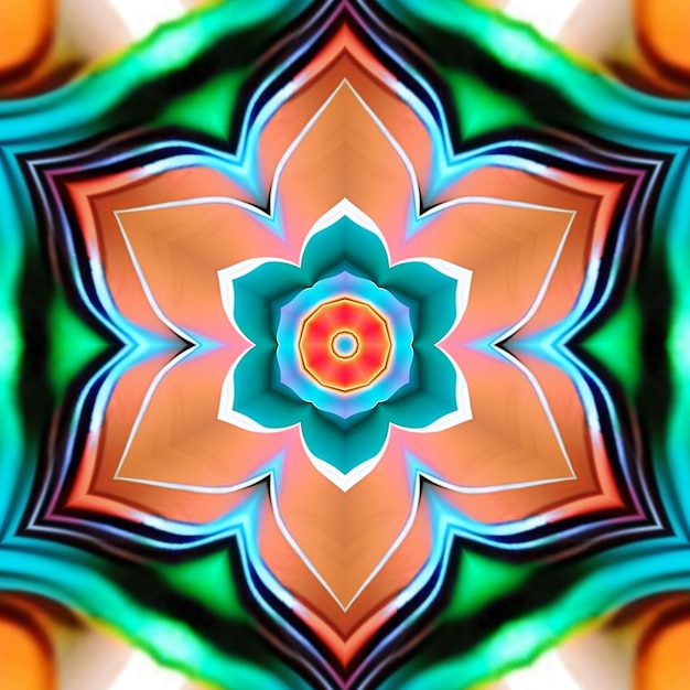 A colorful flower design with a flower pattern.