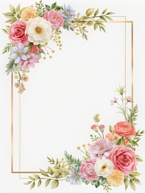 colorful flower frame