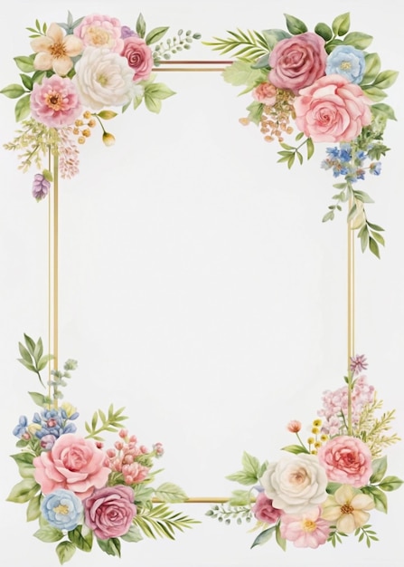 colorful flower frame