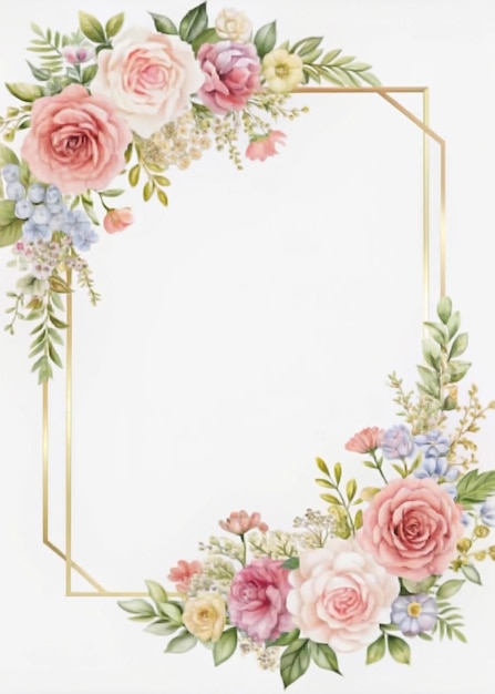 Photo colorful flower frame