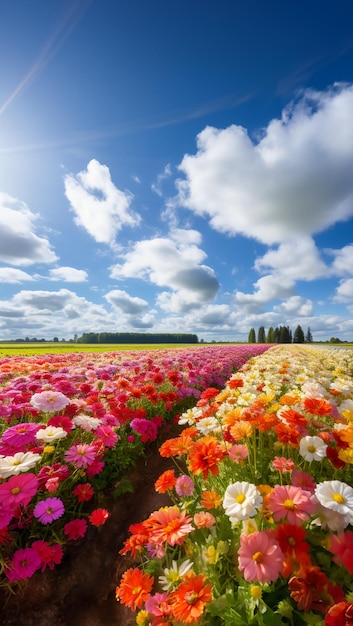 colorful flower garden