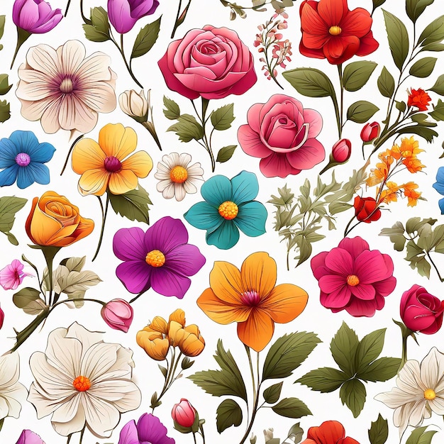 Colorful Flower Vector Clipart