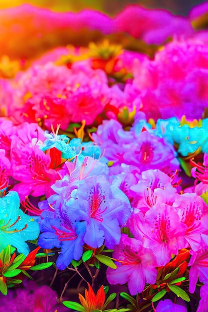 A colorful flower wallpaper with the word azalea on it