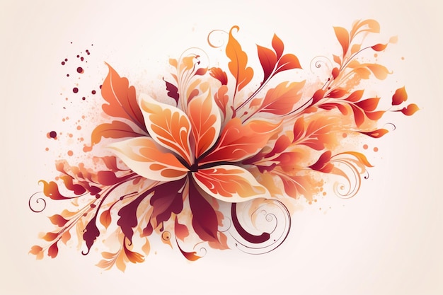 A colorful flower with a floral background.