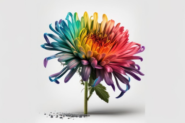 A colorful flower with the word flower on it