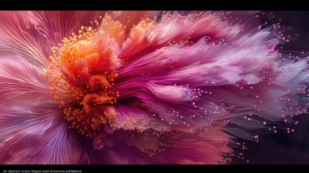 Photo a colorful flower with the word splattered on it