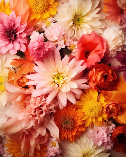 Colorful flowers background