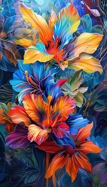 colorful flowers illustration