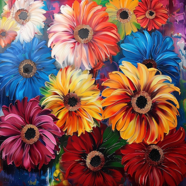 colorful flowers illustration