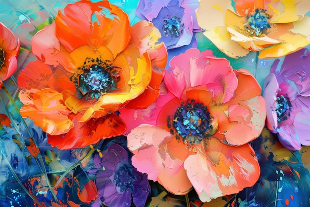 colorful flowers illustration